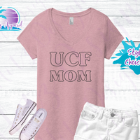 UCF Mom Women's Cosmo Rhinestone Tank Top / Shirt - Pink