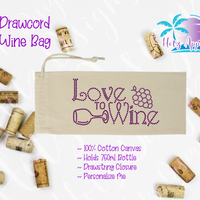 Rhinestone Love to Wine Bag